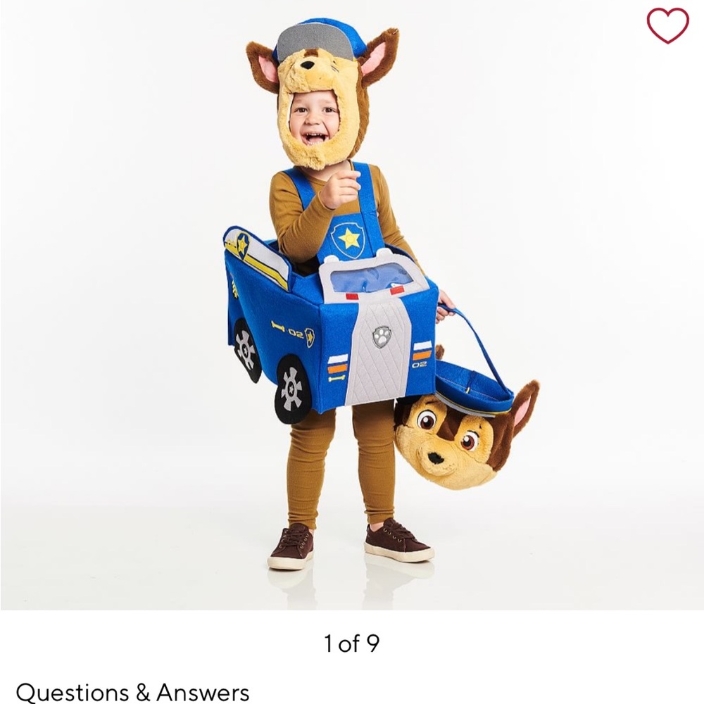 Pottery Barn Kids Paw Patrol Chase Costume
